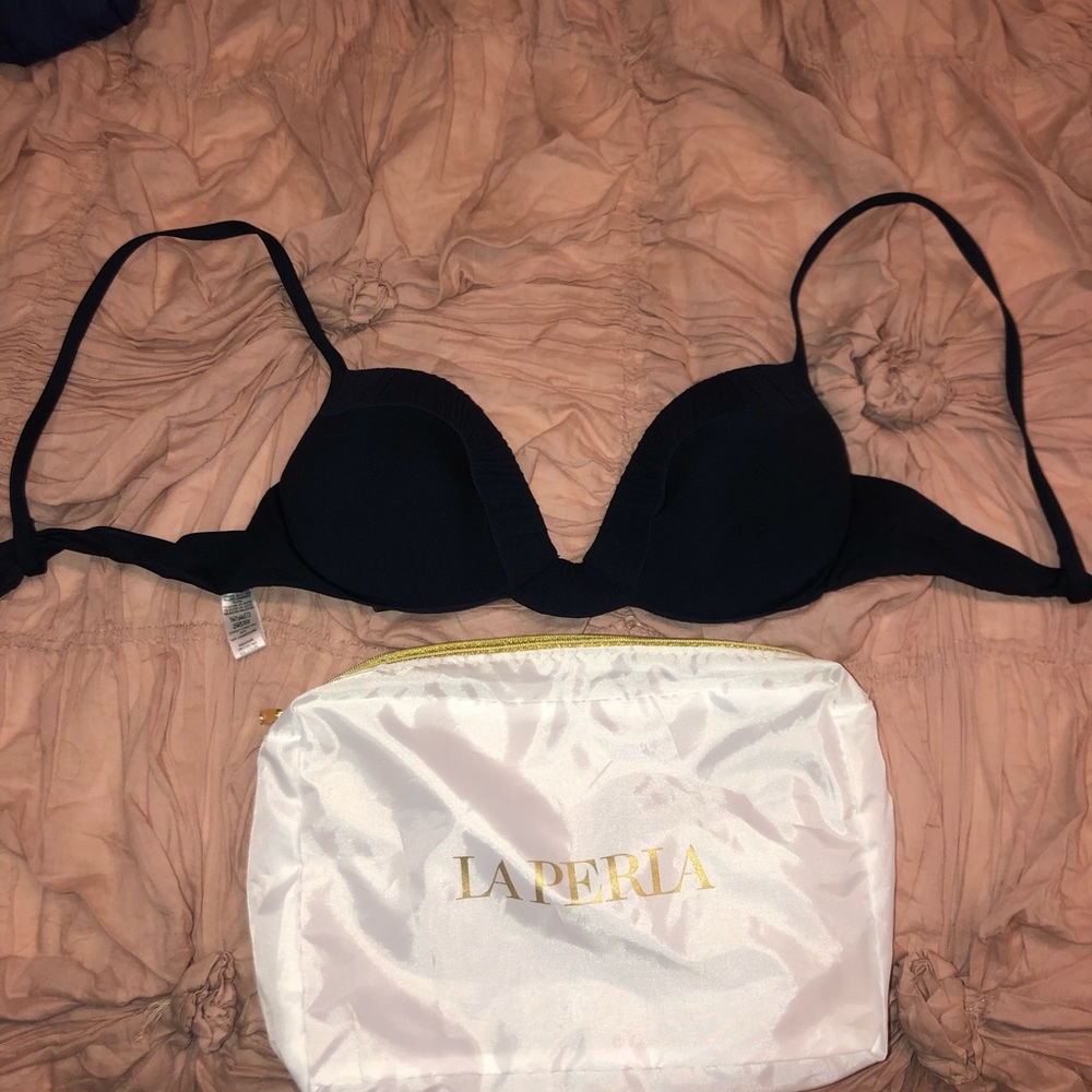 Navy la perla bikini top